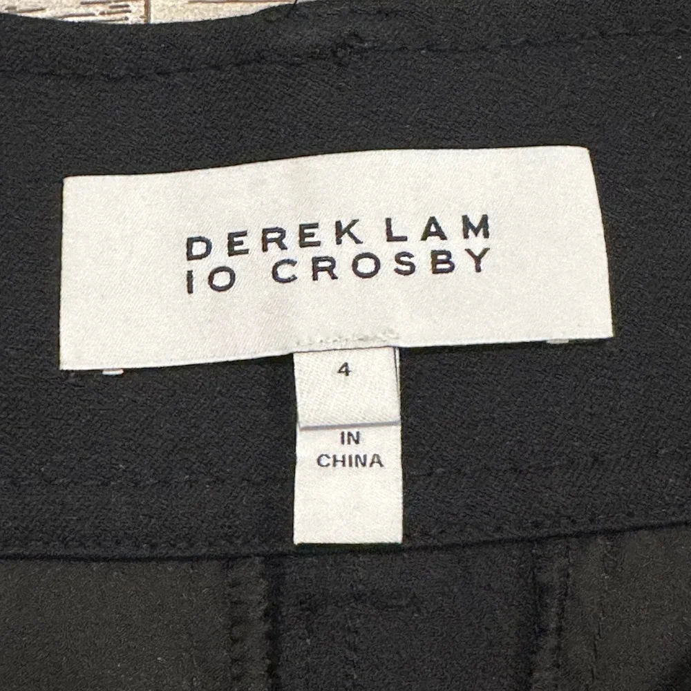 Derek Lam 10 Crosby Black Gold Lion Button High Waisted Shorts TR226006CR 4
